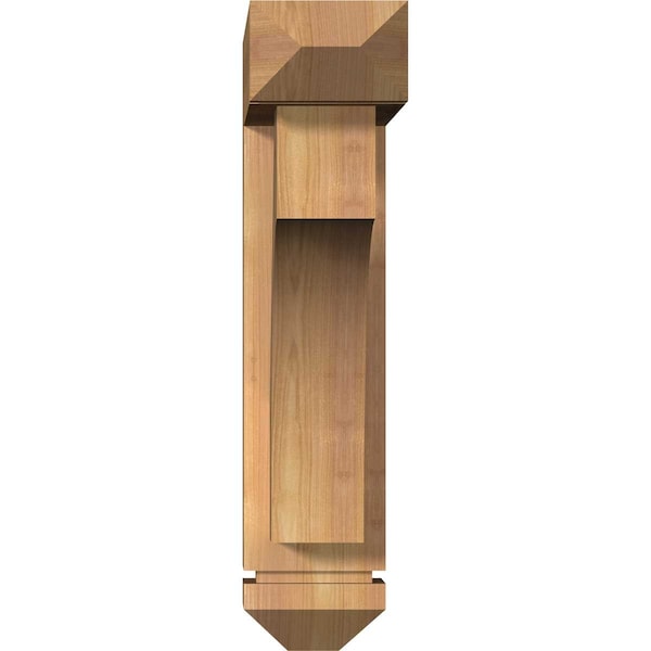 Westlake Arts And Crafts Smooth Bracket W/ Offset Brace, Western Red Cedar, 5 1/2W X 20D X 24H